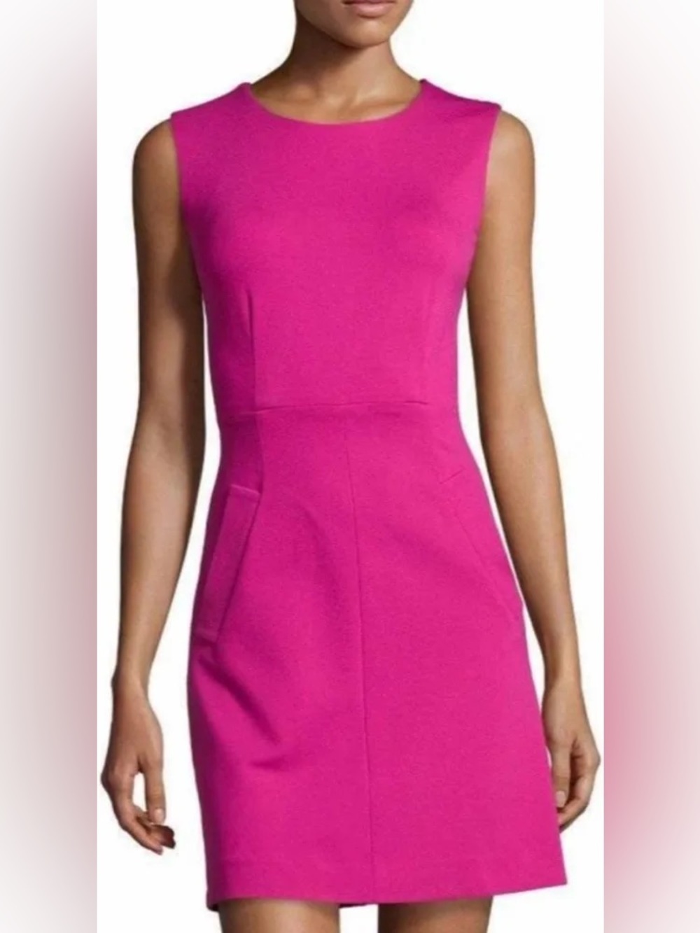 Diane von Furstenberg DVF Hot Pink Sheath Dress Size 6